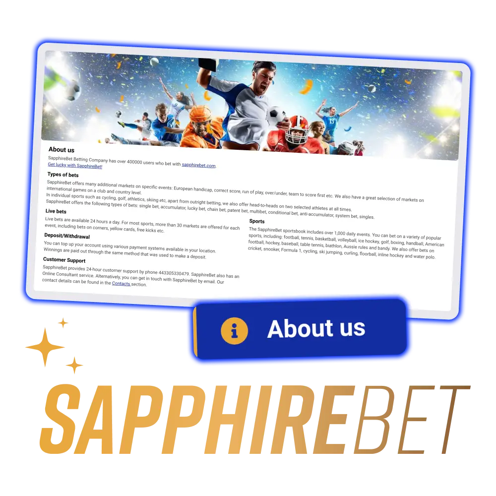 SapphireBet is a popular online sports betting and casino platform.