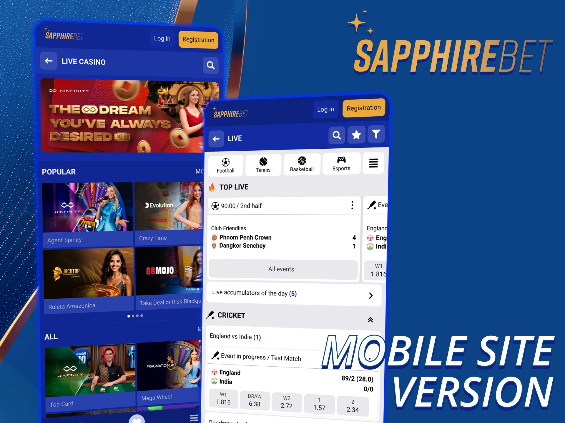 Sapphire has a wonderful mobile version of the website.