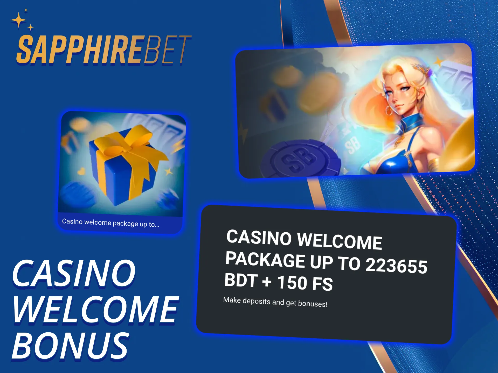 Visit SapphireBet official platform to get casino welcome bonus.