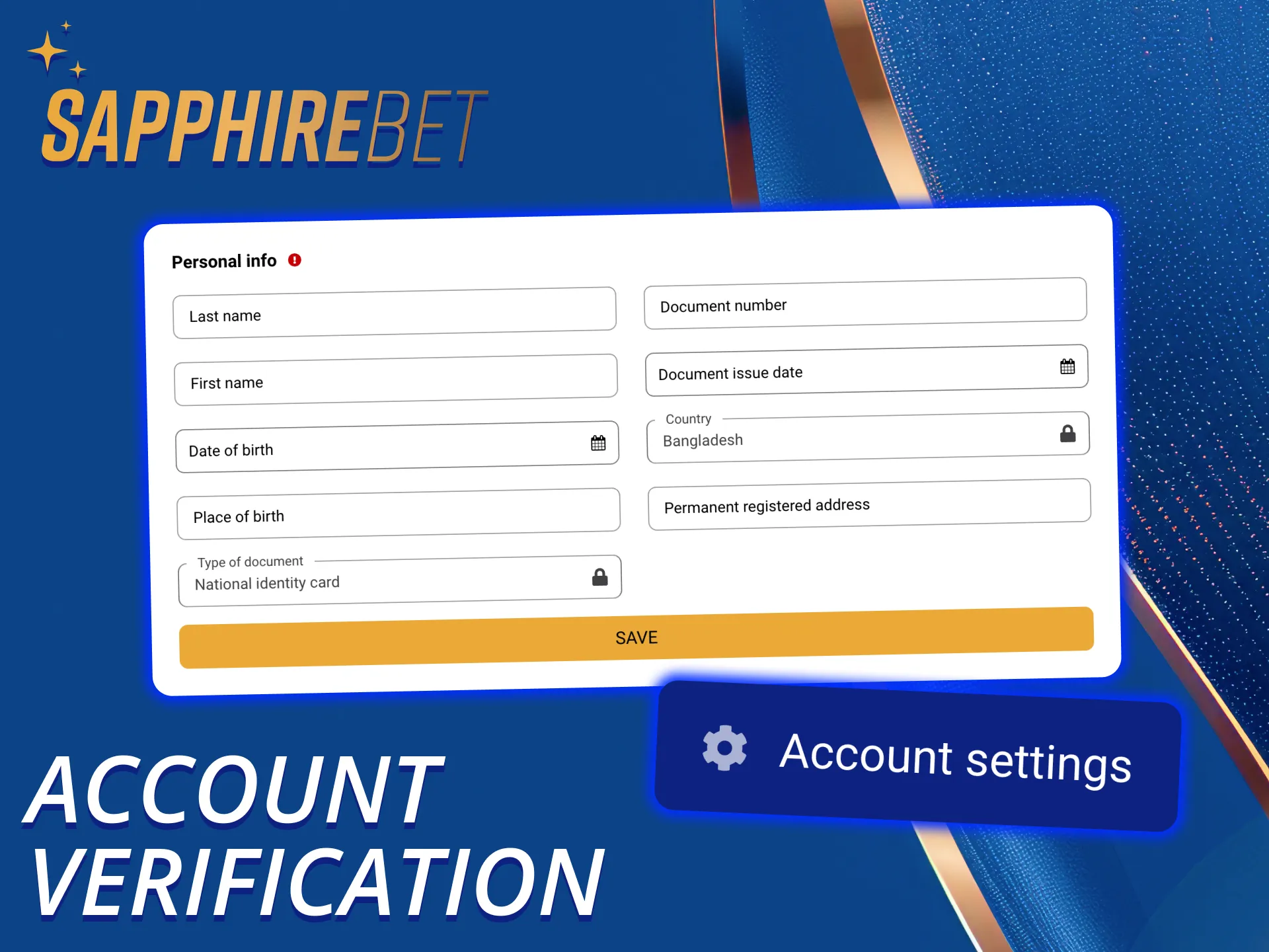 It is important to verify your SapphireBet account.