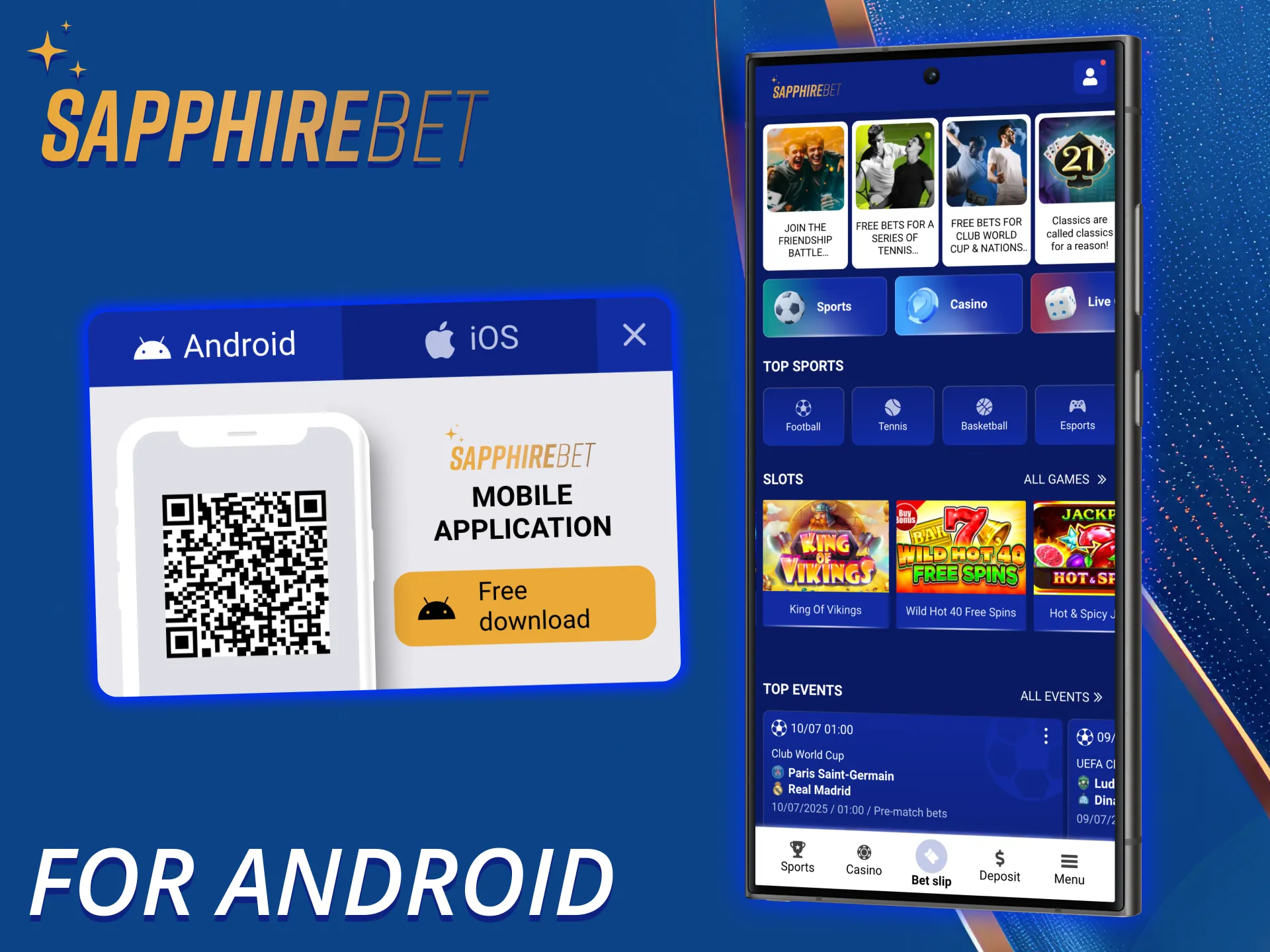 Download SapphireBet official app for your Android device.