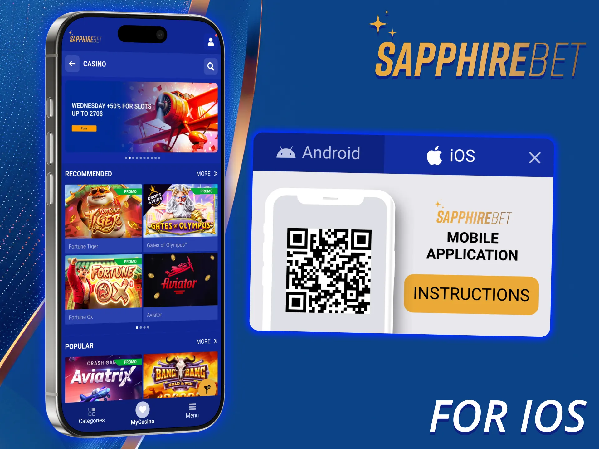 Learn how to install SapphireBet app for iOS.