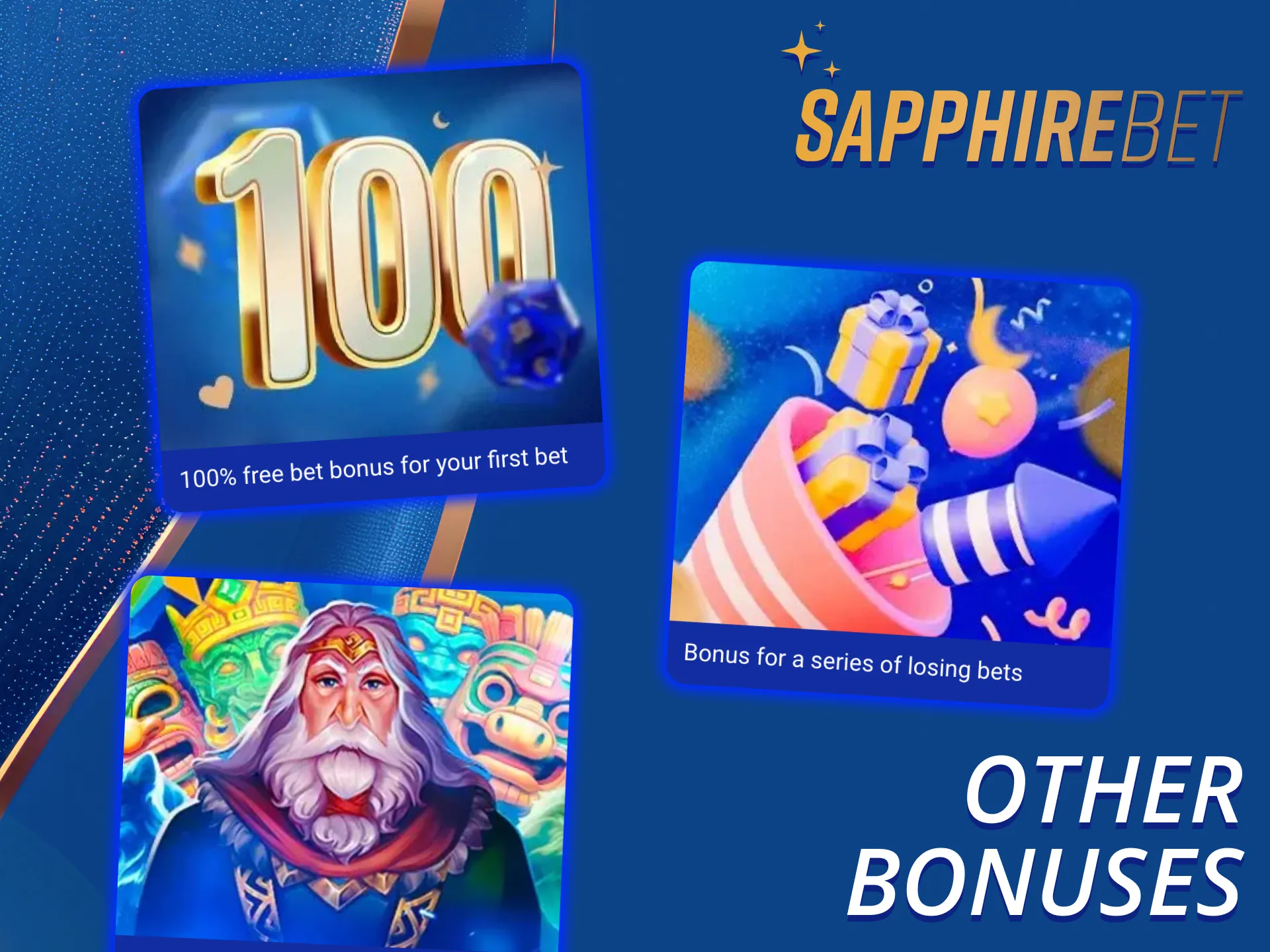 With SapphireBet bonuses you have more opportunities to win.